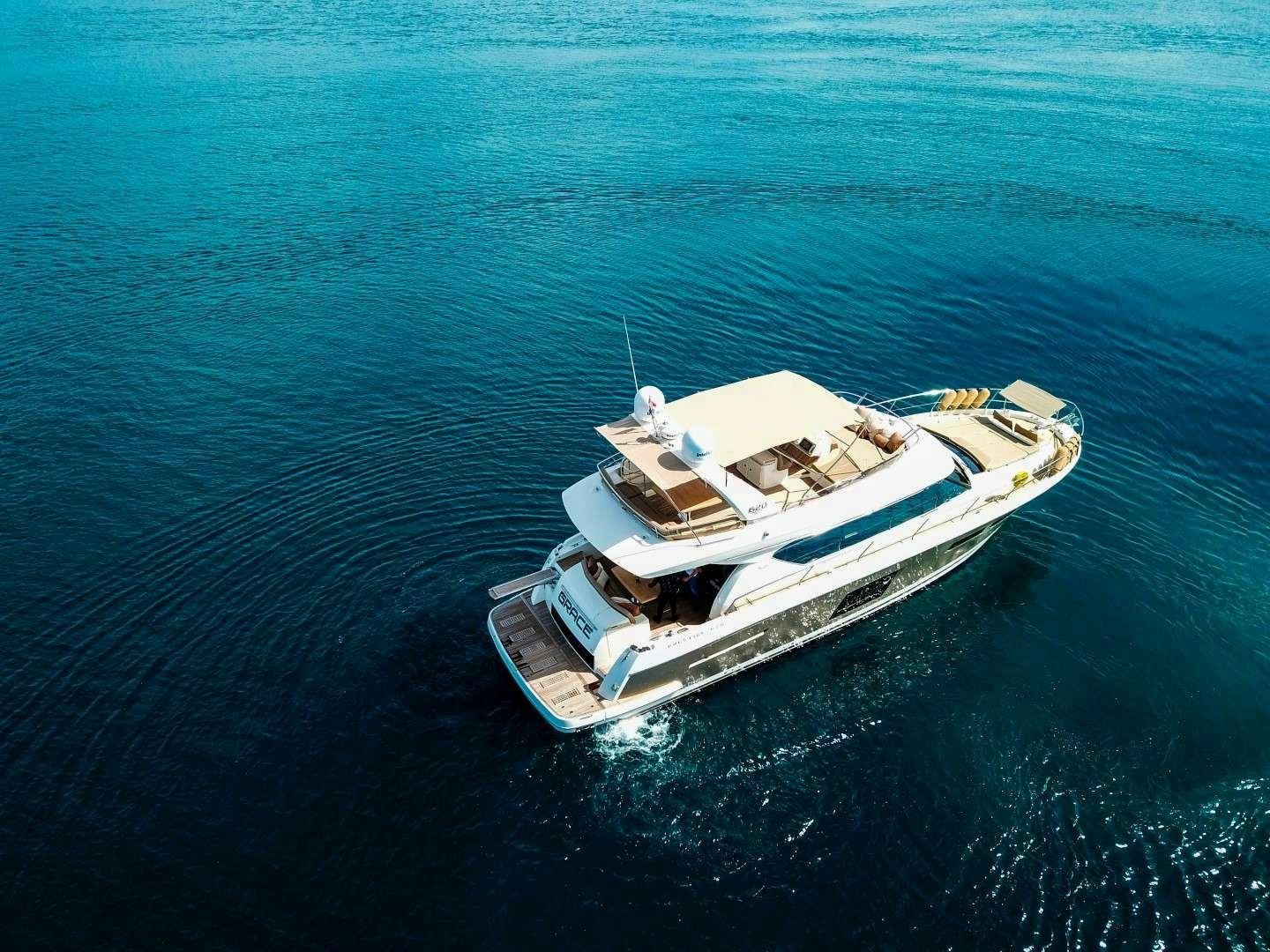 a boat in the water aboard GRACE Yacht for Charter