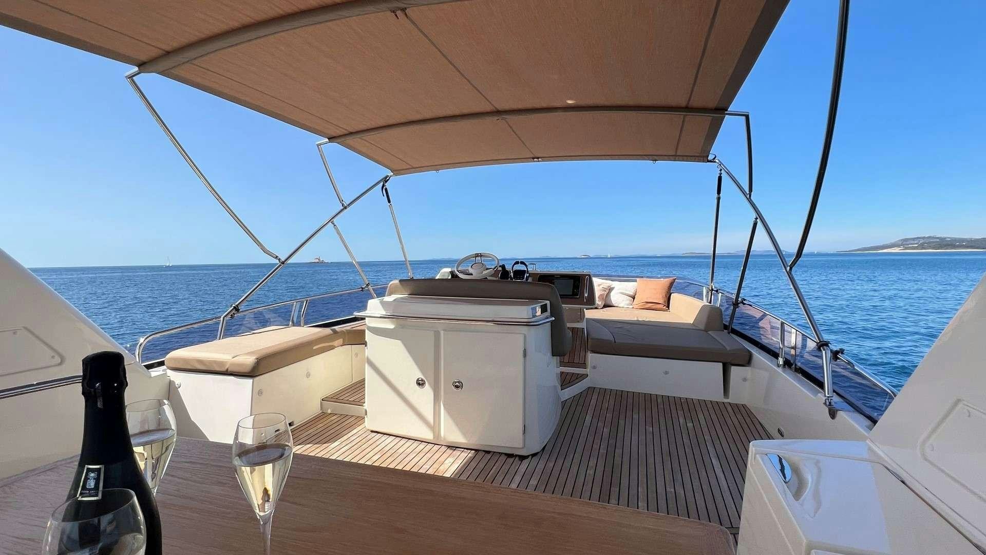 a boat on the water aboard GRACE Yacht for Charter
