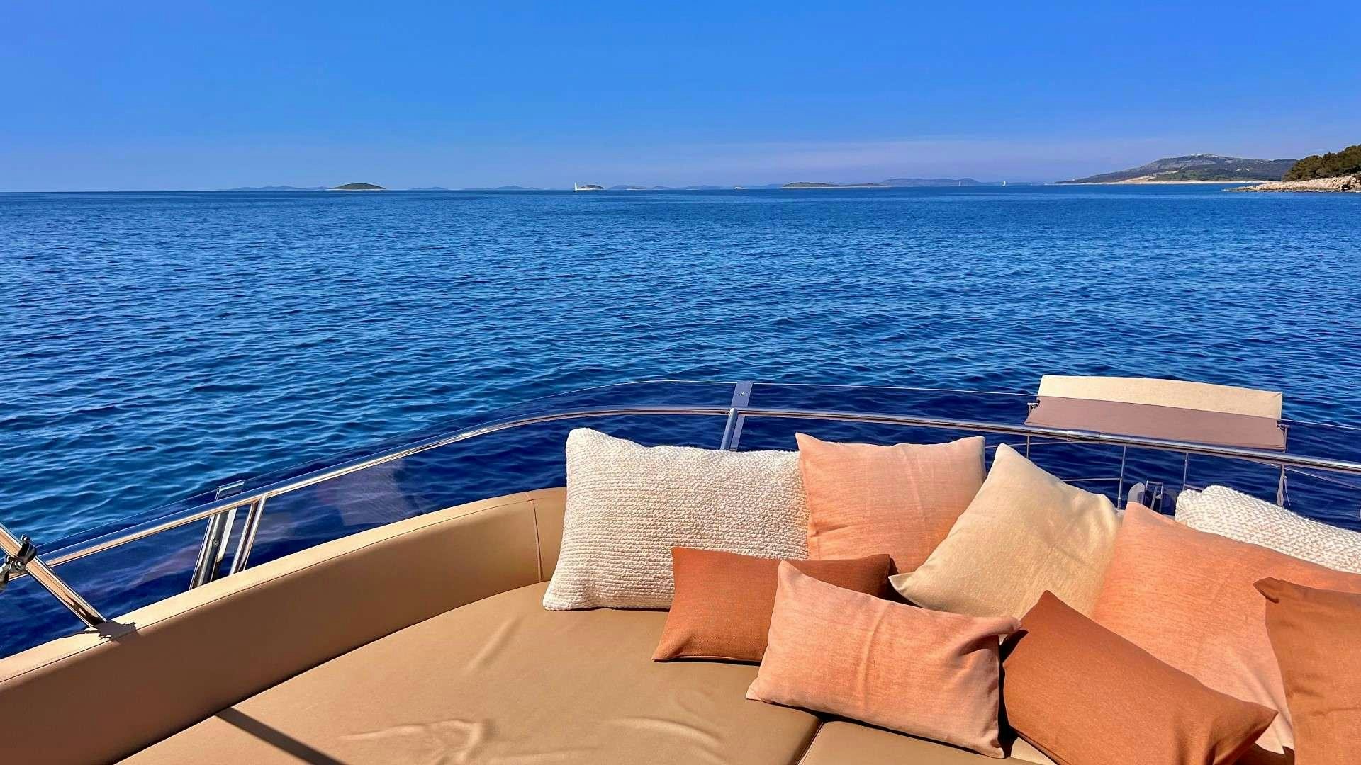 a boat on the water aboard GRACE Yacht for Charter
