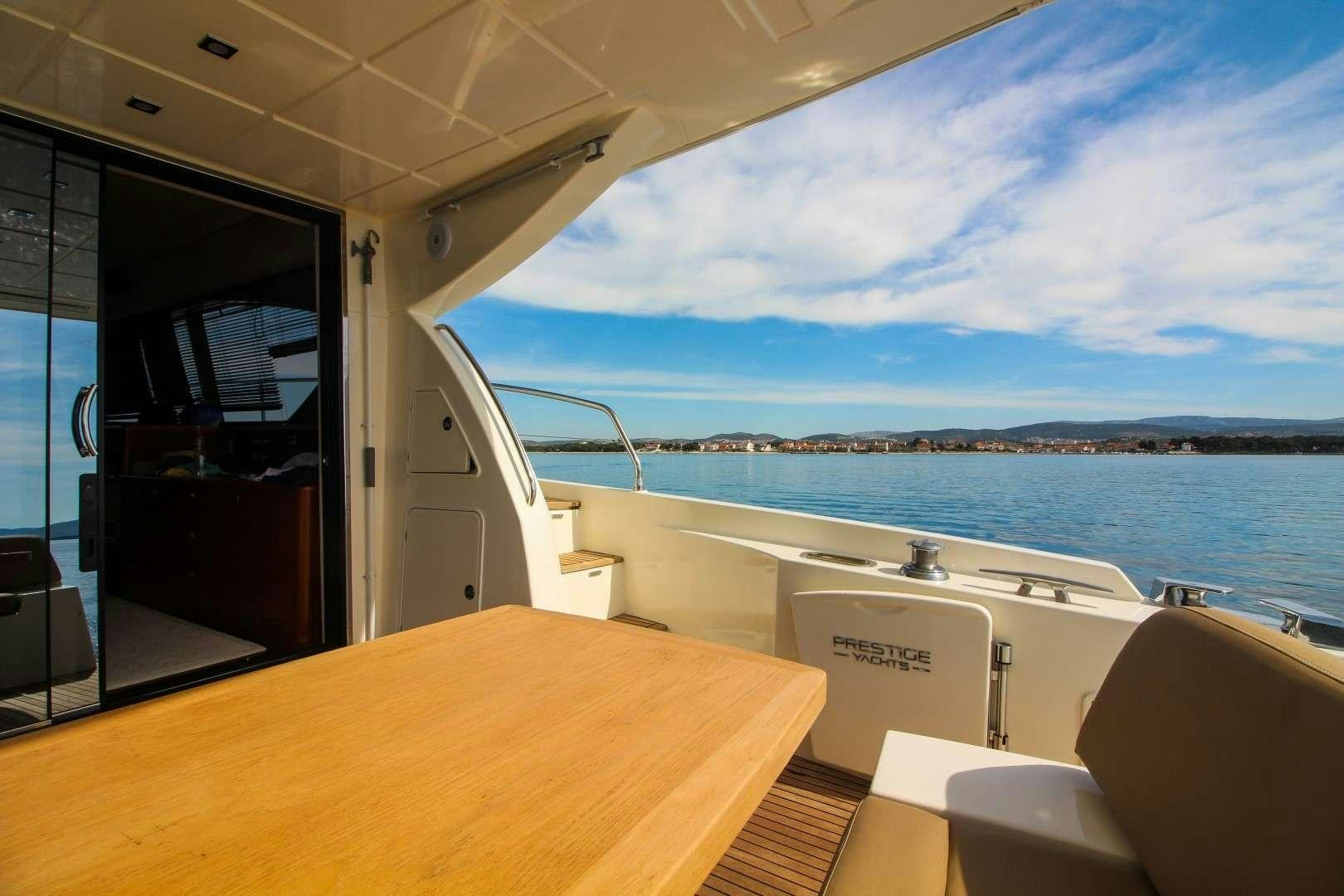 a boat on the water aboard GRACE Yacht for Charter