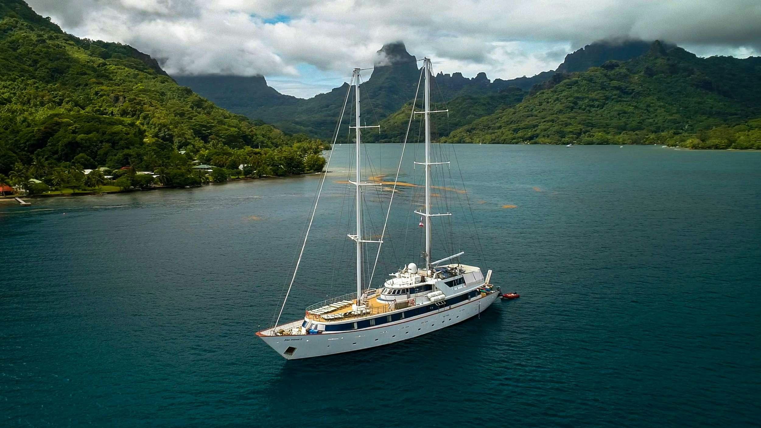 a sailboat on the water aboard PAN ORAMA II Yacht for Charter