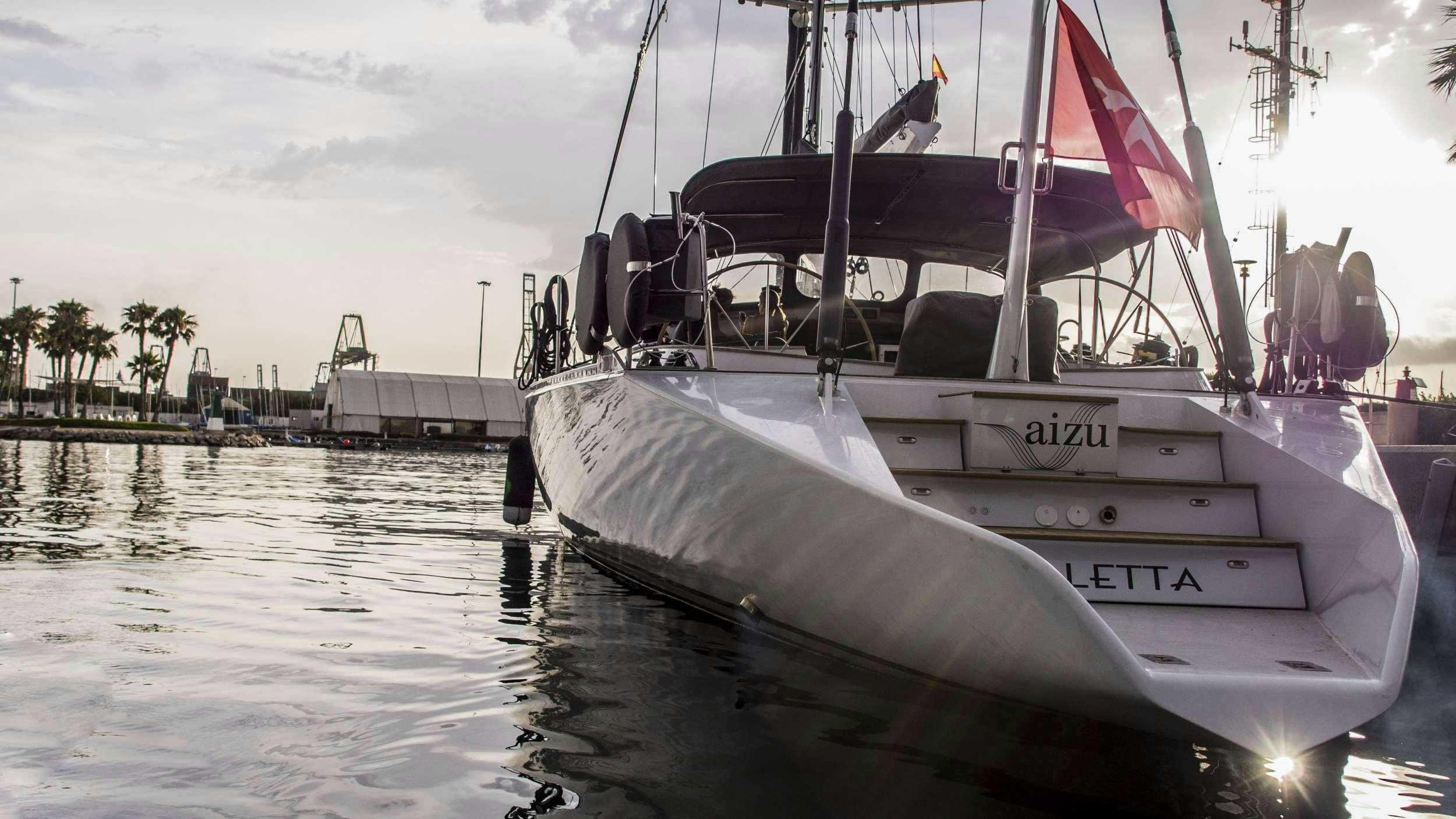 a boat on the water aboard AIZU Yacht for Charter