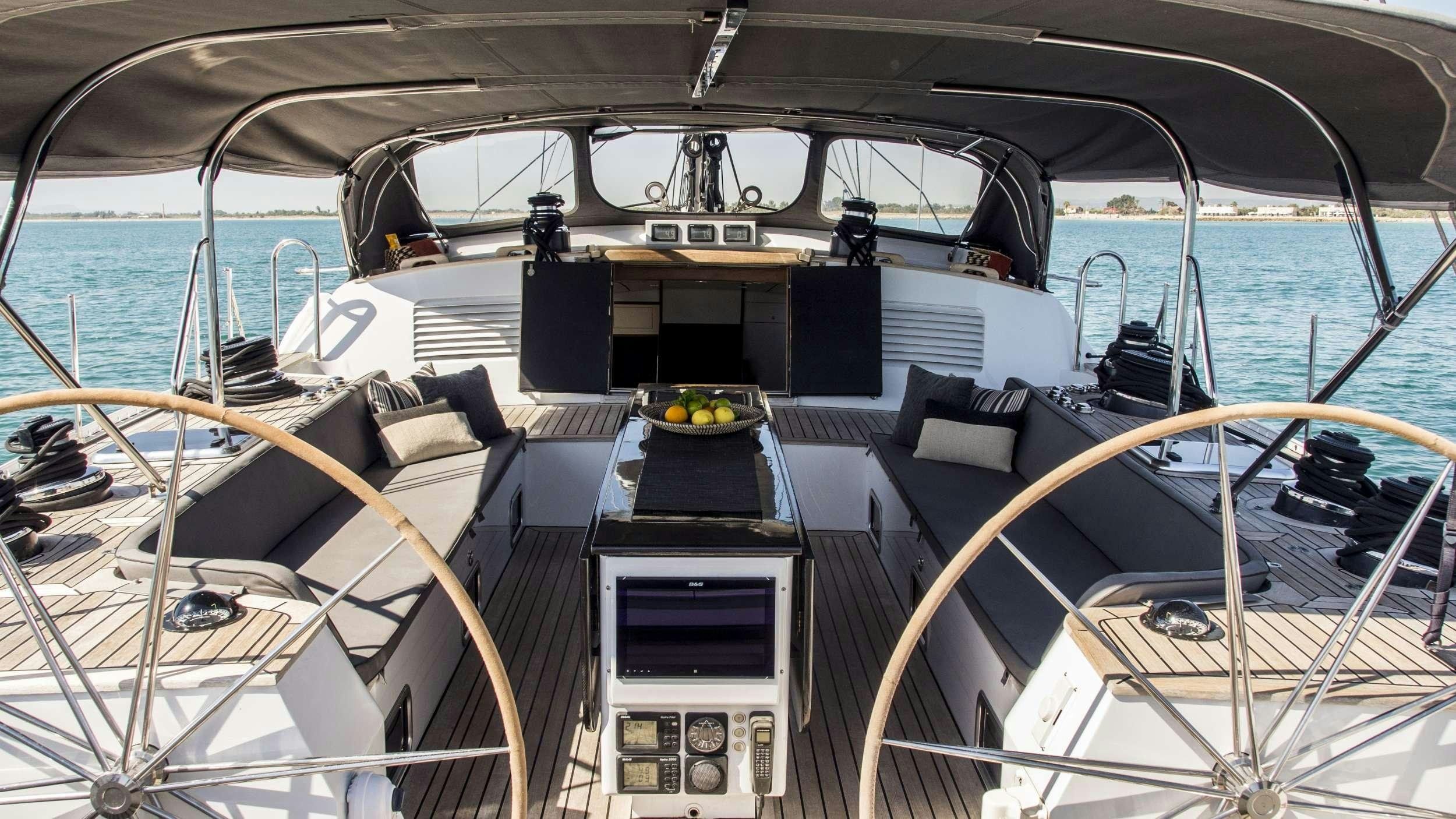 inside of a boat aboard AIZU Yacht for Charter