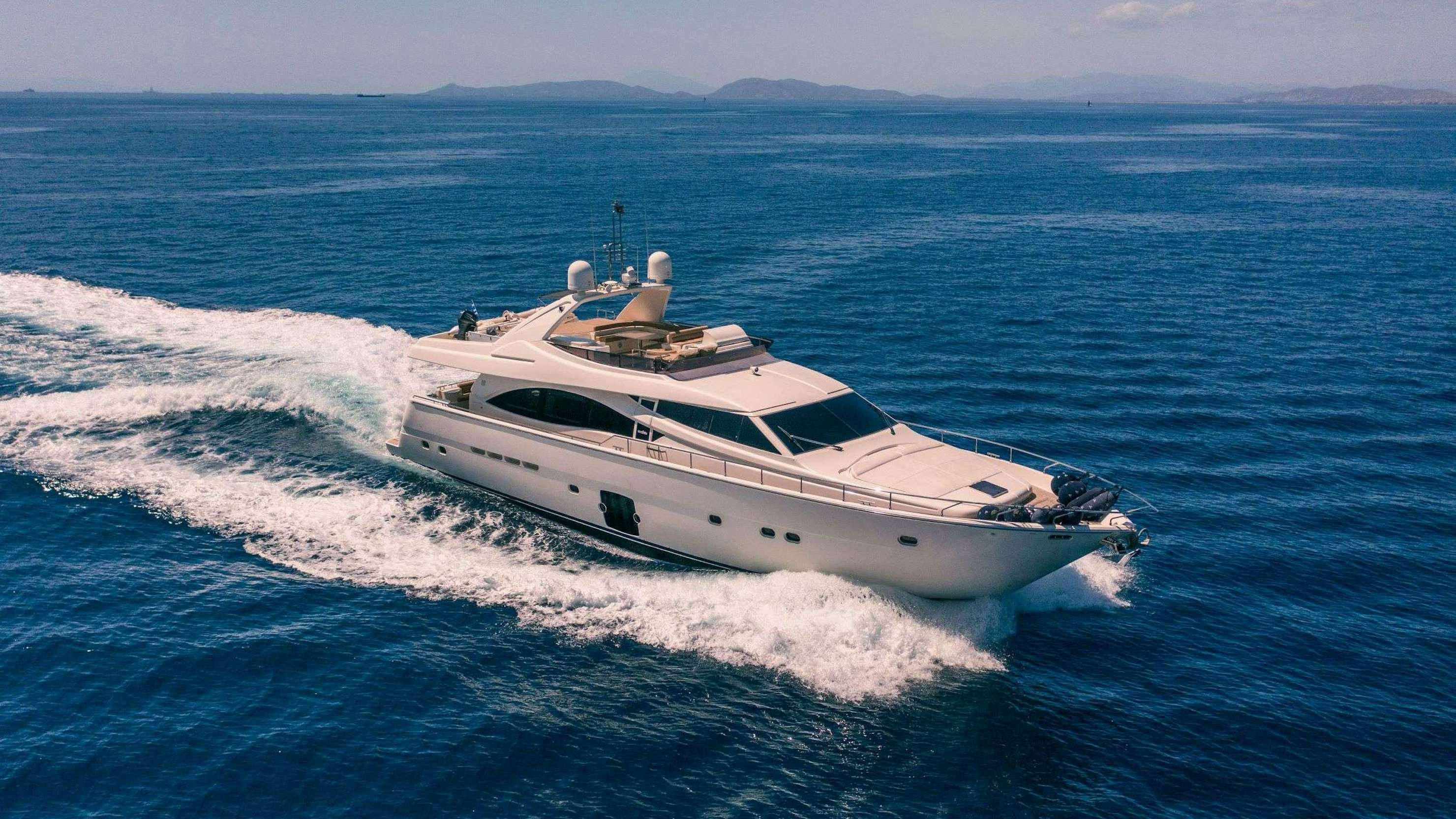 a boat on the water aboard ANNOUKA Yacht for Charter