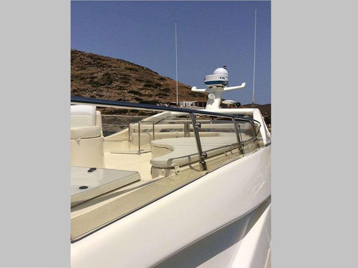a white robot on a boat aboard PALMYRA Yacht for Charter