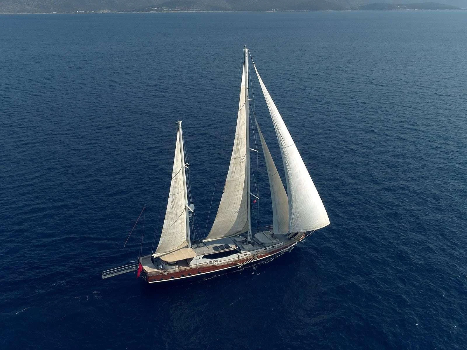 a sailboat on the water aboard RIVA Yacht for Charter