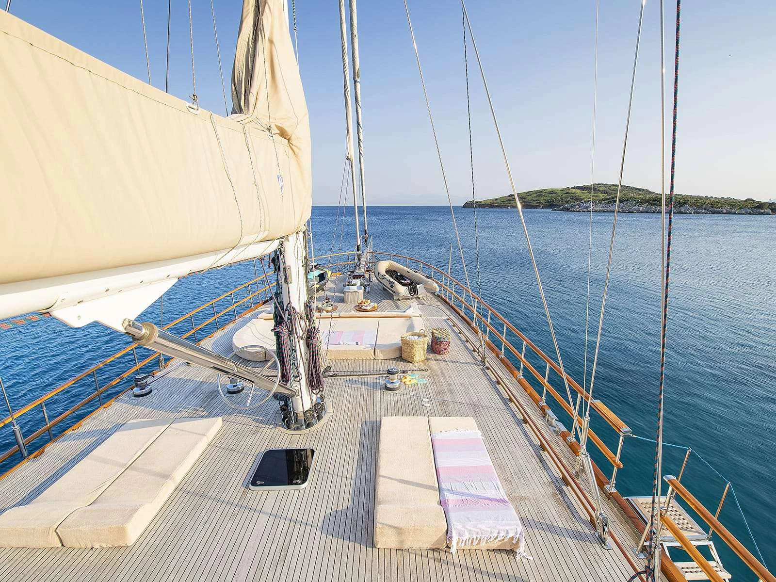a boat on the water aboard RIVA Yacht for Charter