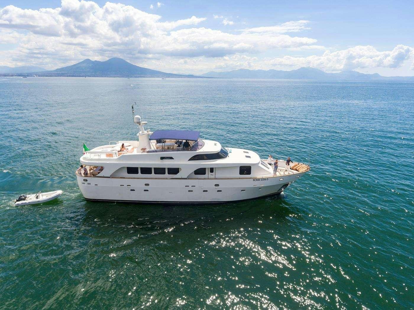 a boat in the water aboard SHANGRA Yacht for Charter