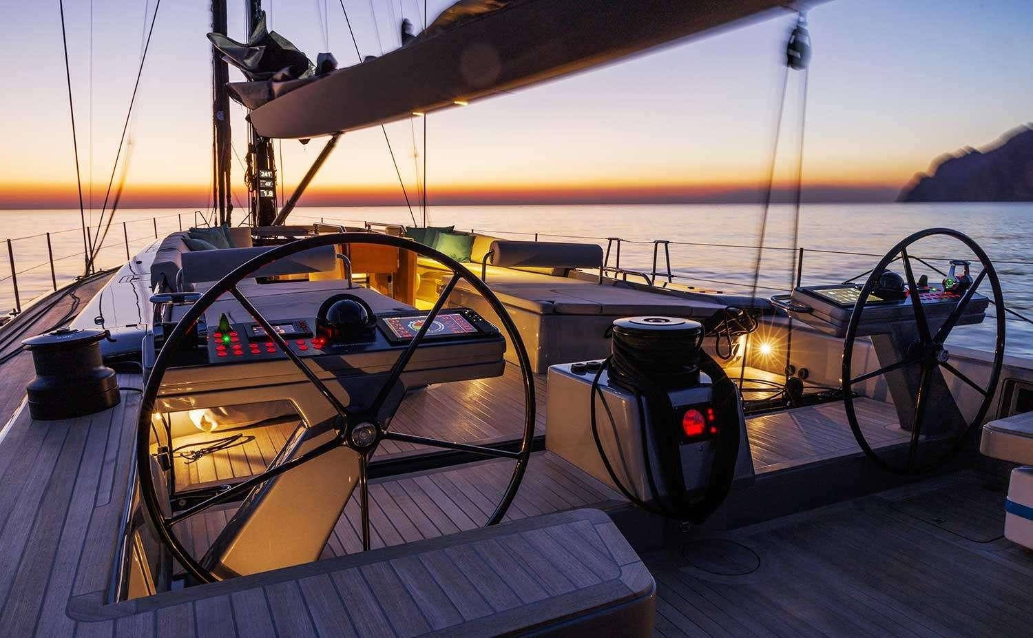 a boat on the water aboard MINDFULNESS Yacht for Charter