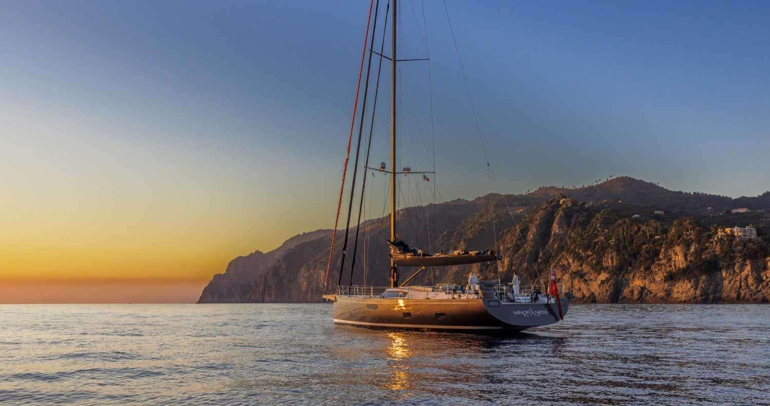 a sailboat on the water aboard MINDFULNESS Yacht for Charter