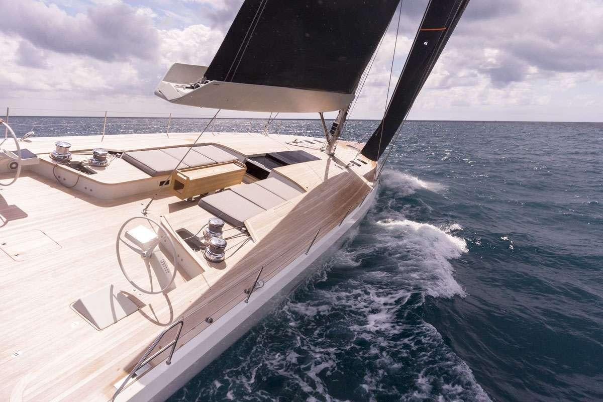 a boat on the water aboard KARMA Yacht for Charter