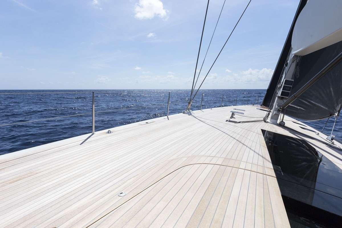 a boat on the water aboard KARMA Yacht for Charter