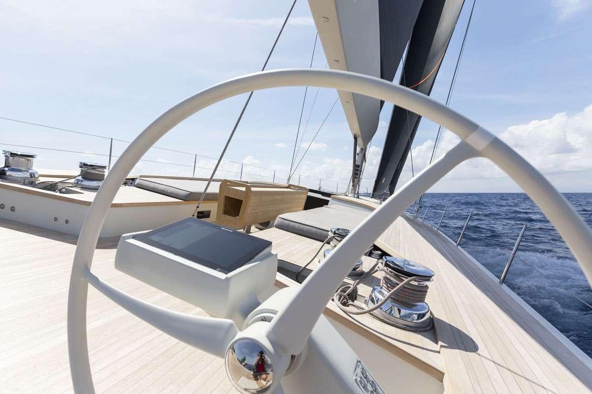 a boat on the water aboard KARMA Yacht for Charter