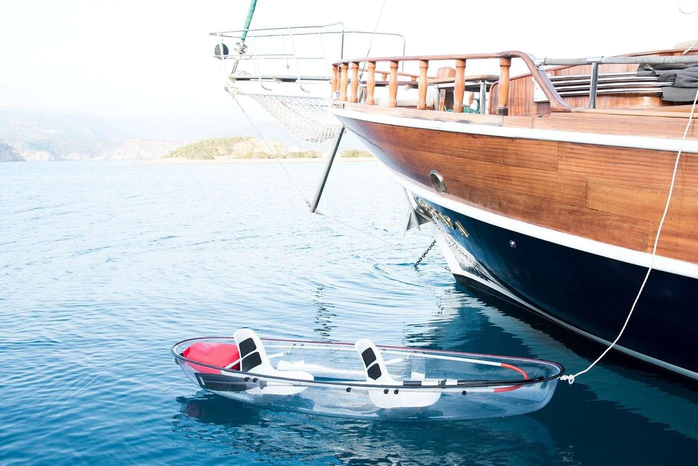 a boat on the water aboard SERENAD A Yacht for Charter