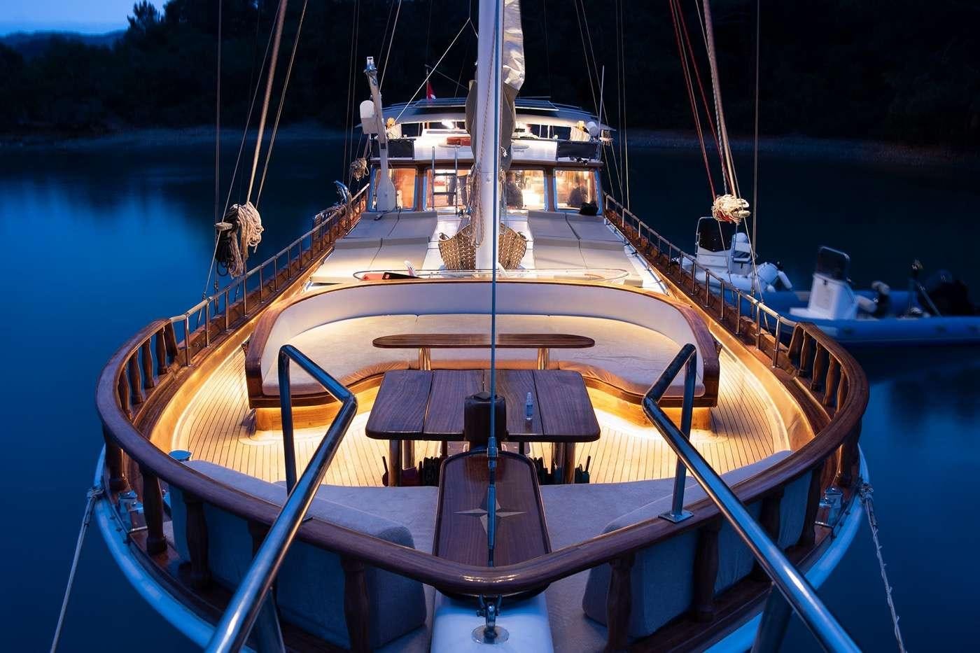 a boat on the water aboard SERENAD A Yacht for Charter