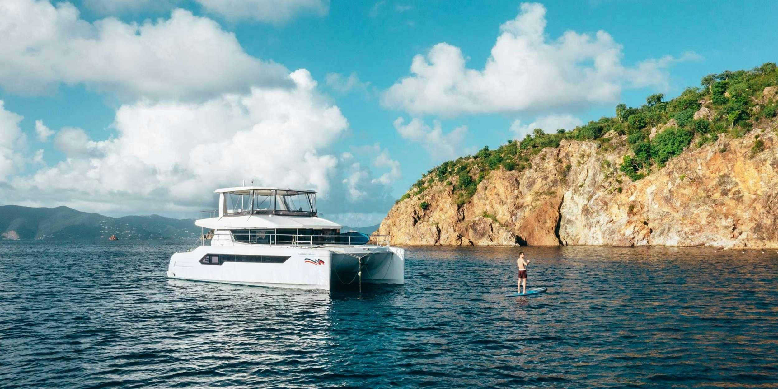a boat in the water aboard ANDREA Yacht for Charter
