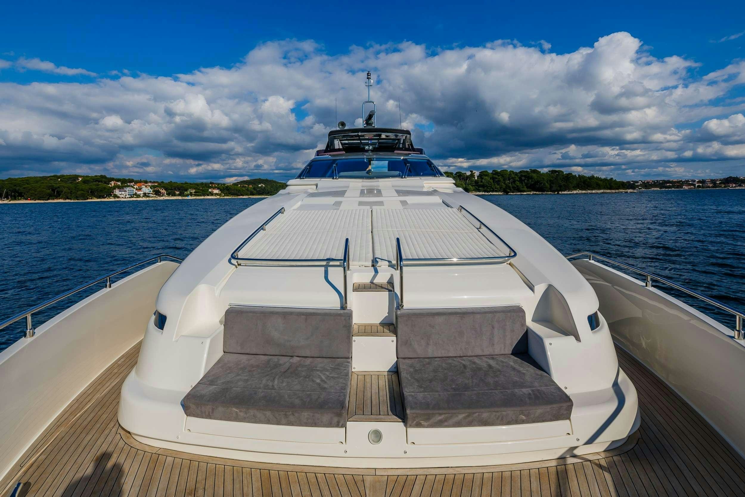 a boat on a body of water aboard DAMARI Yacht for Charter