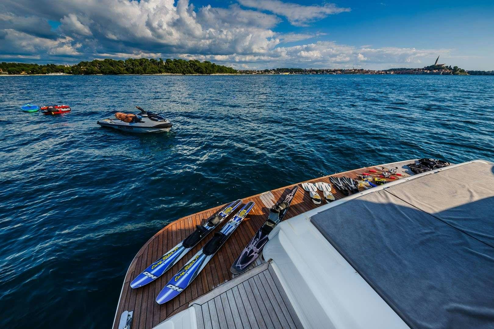 a boat on the water aboard DAMARI Yacht for Charter