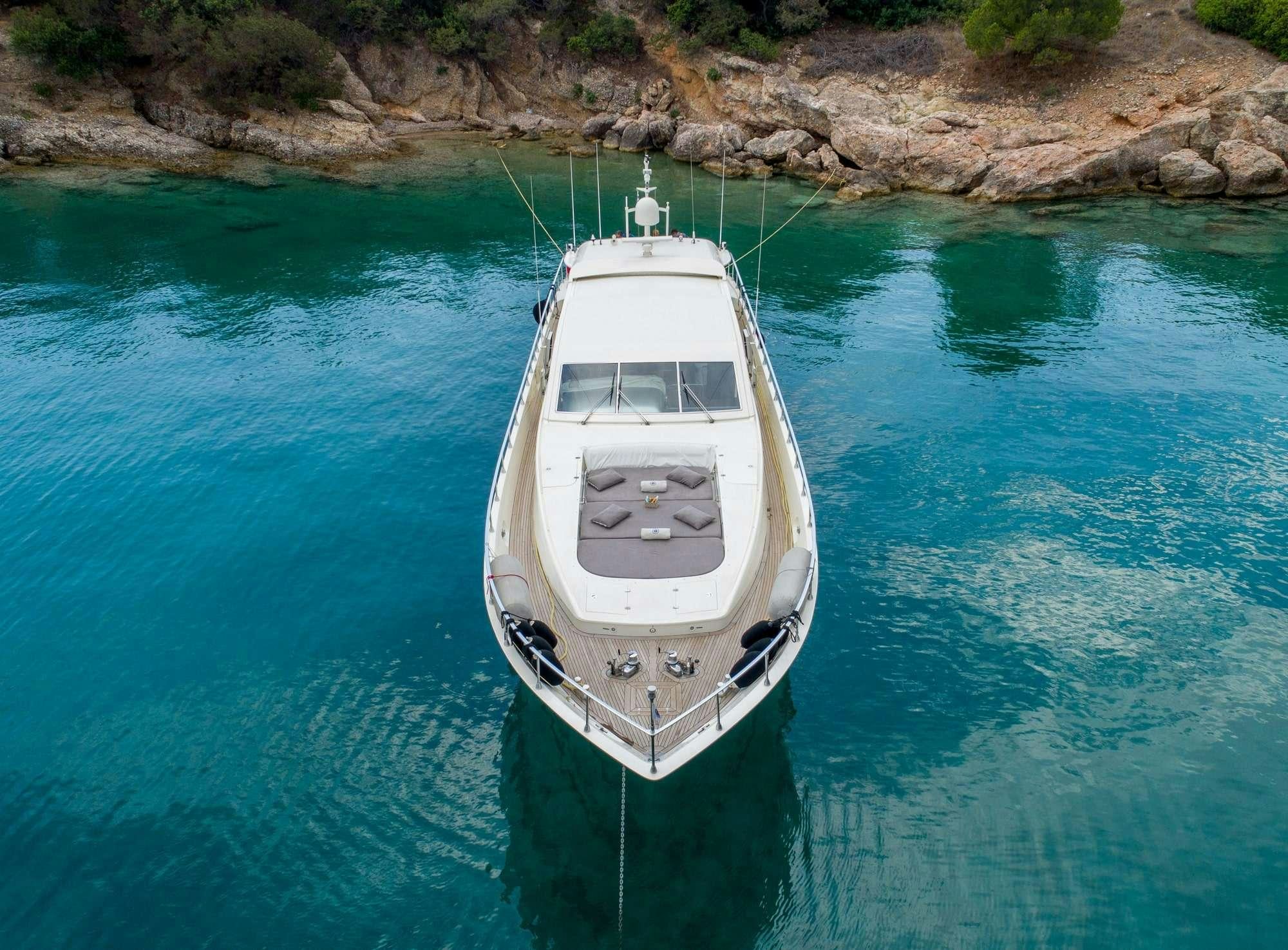 a boat in the water aboard ROMACHRIS II Yacht for Charter