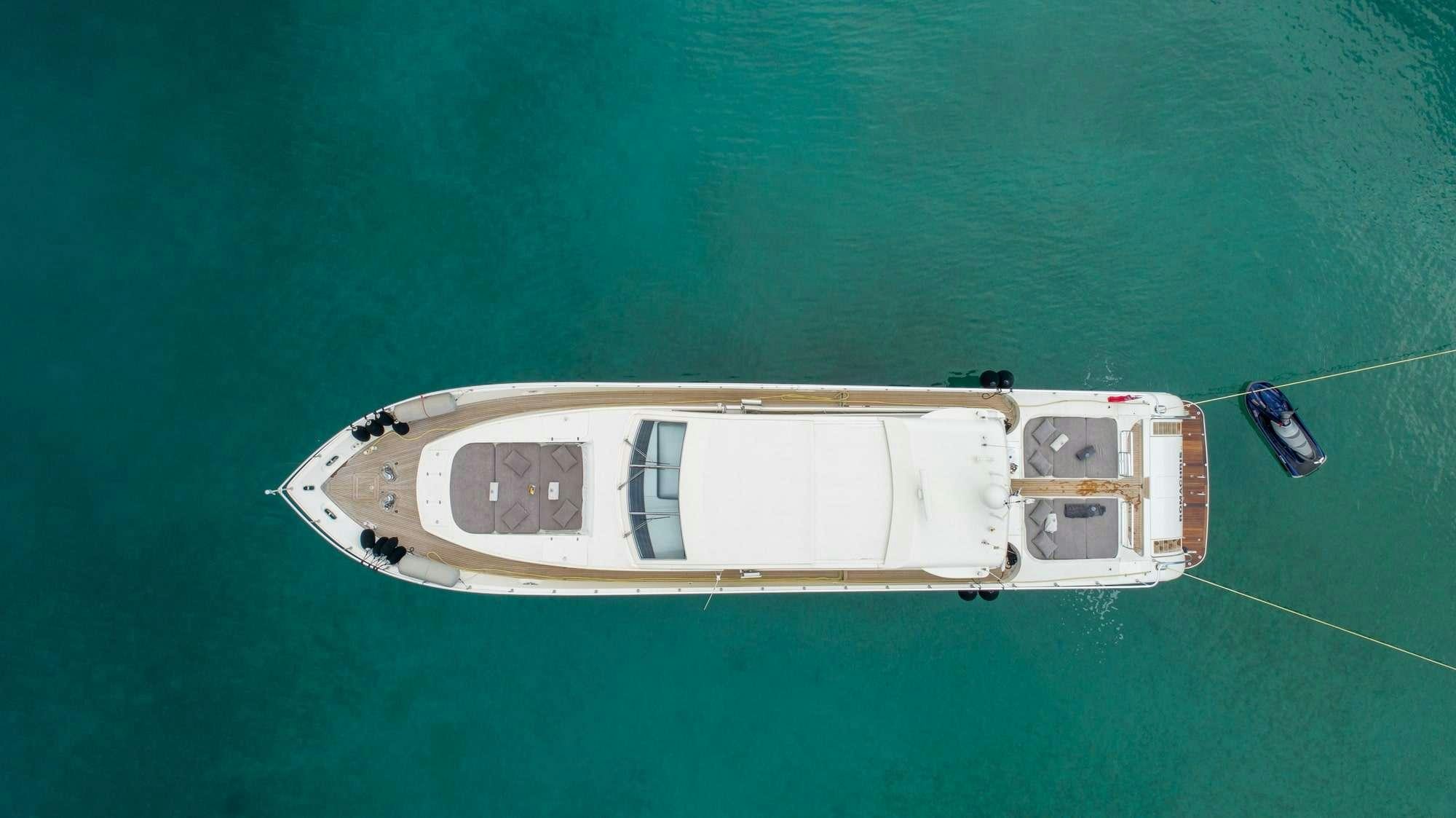 a boat on the water aboard ROMACHRIS II Yacht for Charter
