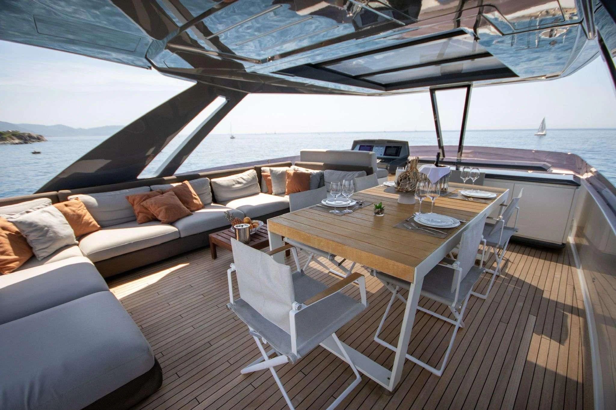 a boat on the water aboard E3 Yacht for Charter
