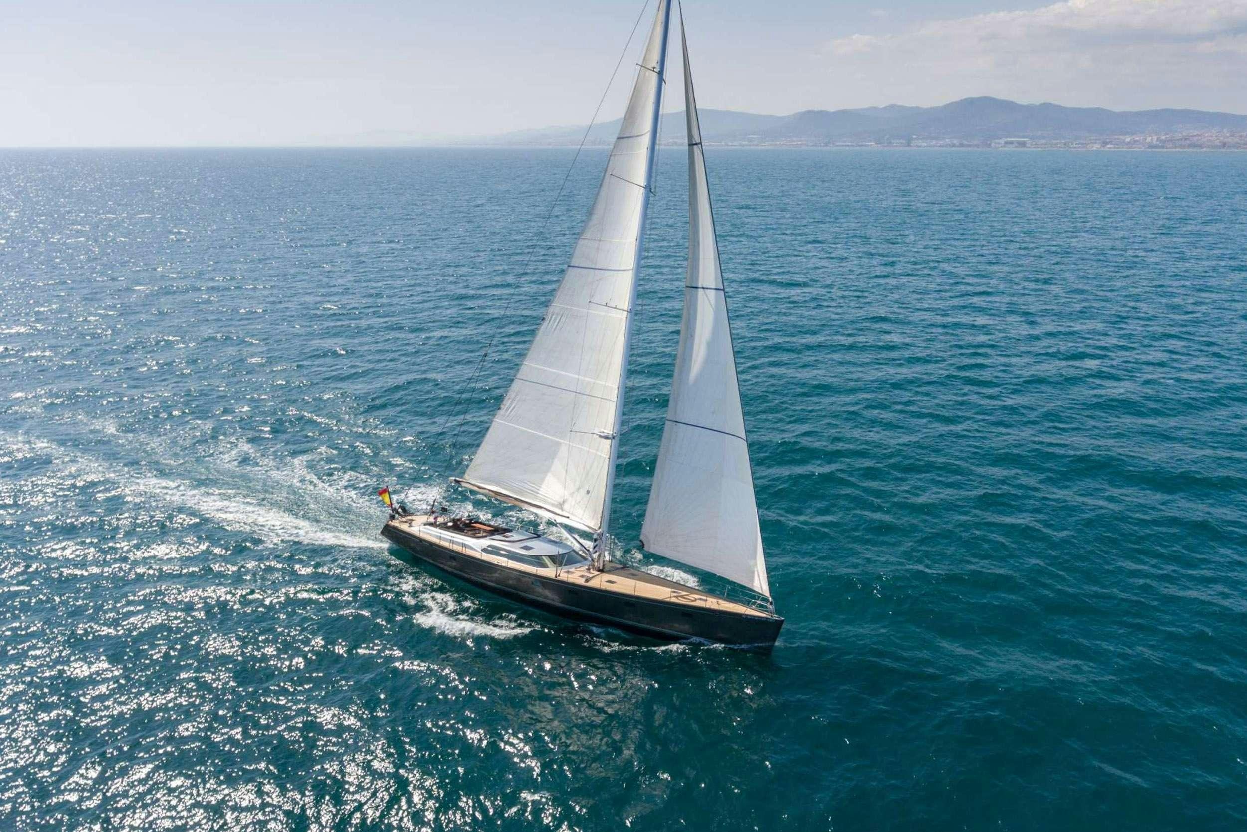 a sailboat on the water aboard Free at Last Yacht for Charter
