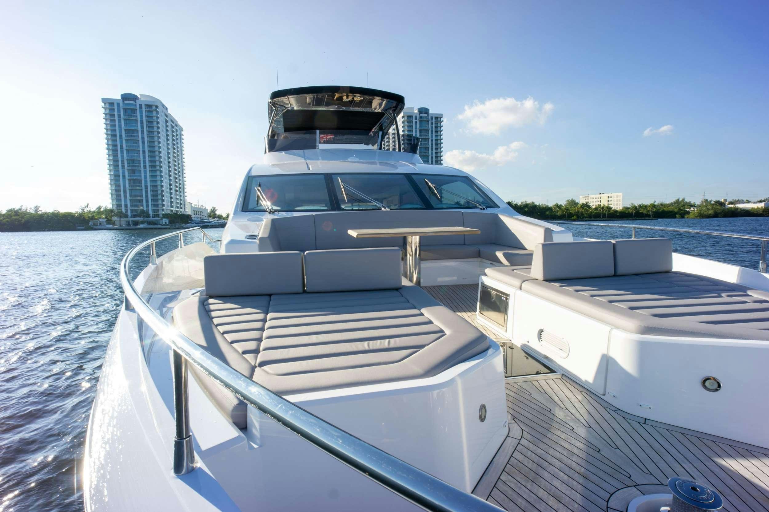 a boat on the water aboard MILAMO Yacht for Charter