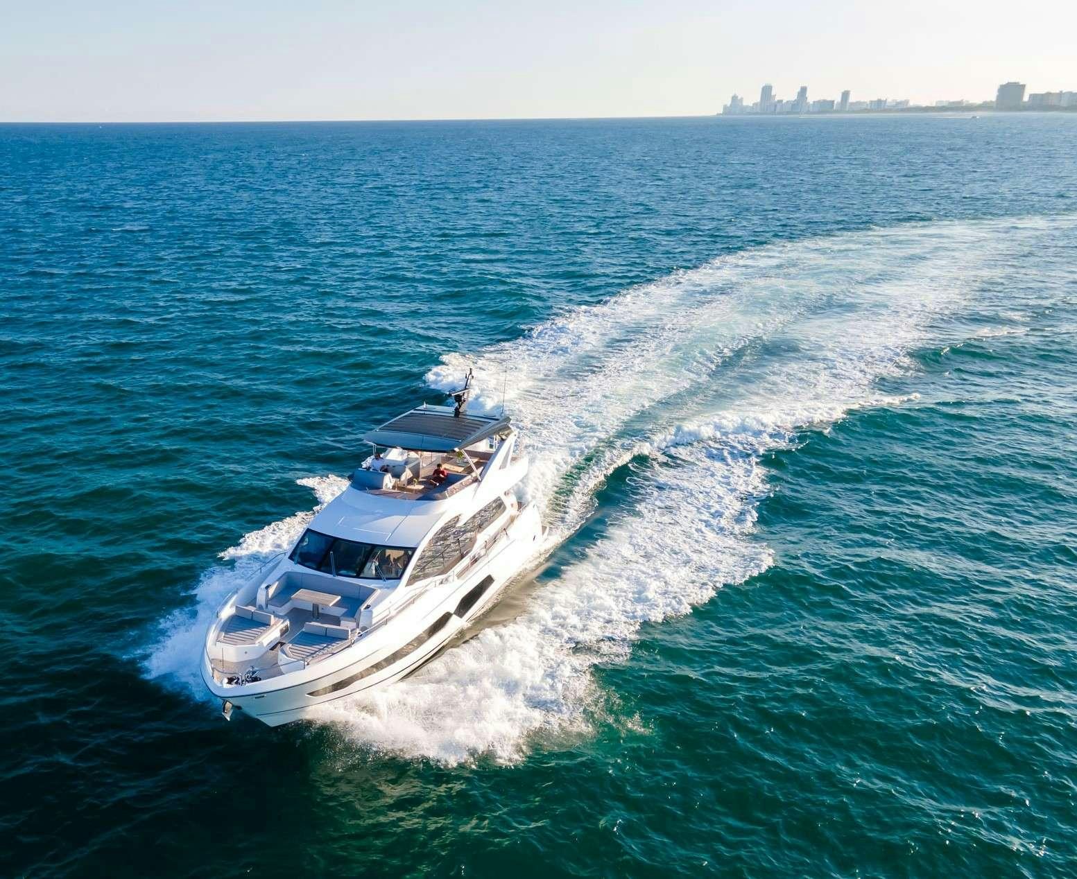 a boat on the water aboard MILAMO Yacht for Charter