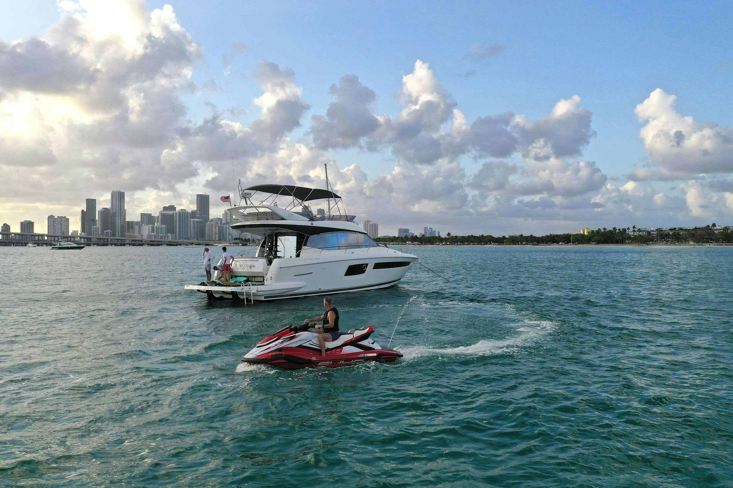 a boat with people on it aboard Patinga, Fort Lauderdale Yacht for Charter