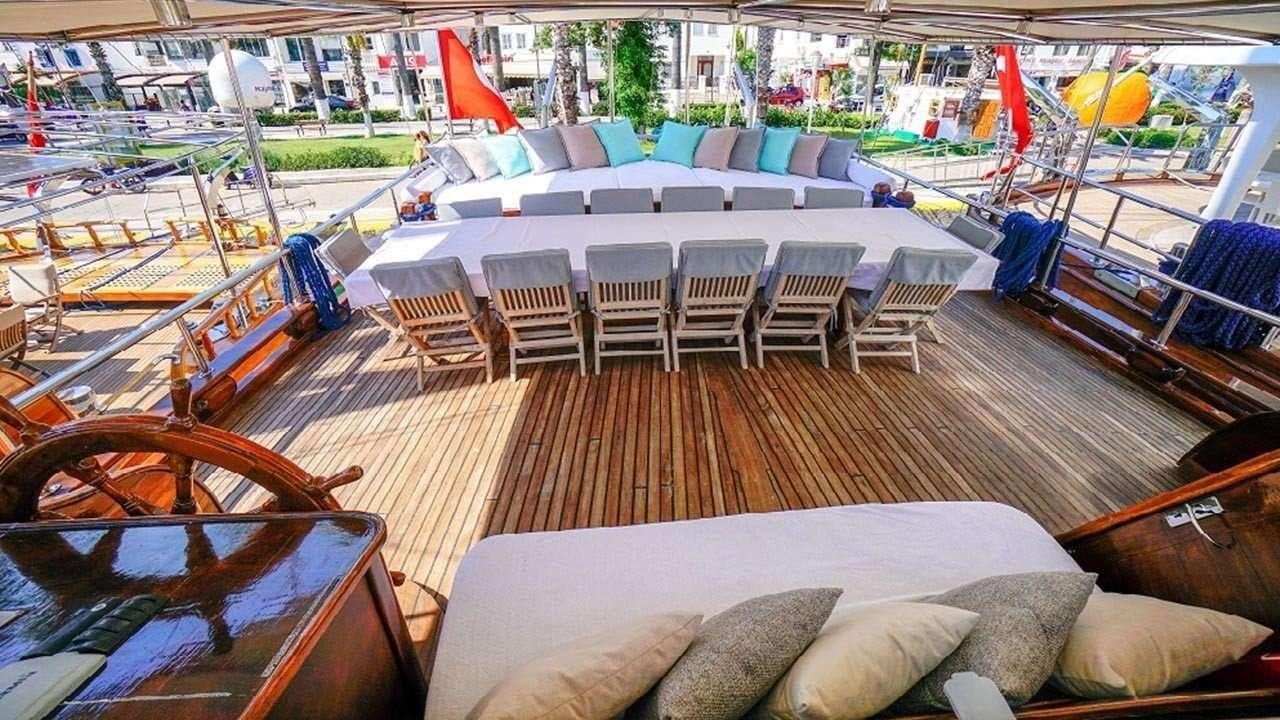 a boat on the water aboard AMETIST A Yacht for Charter