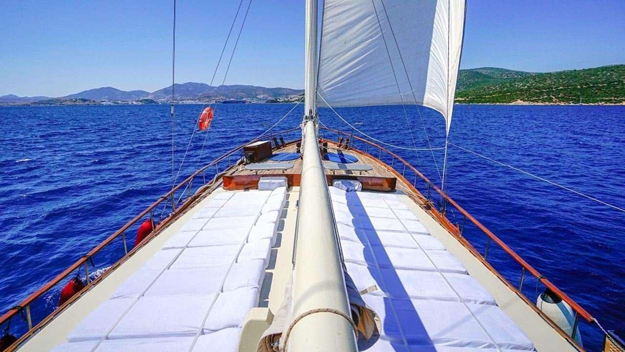 a boat on the water aboard AMETIST A Yacht for Charter