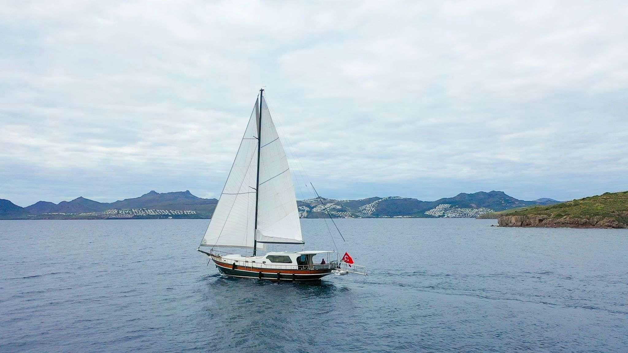 a sailboat in the water aboard ESER 1 Yacht for Charter