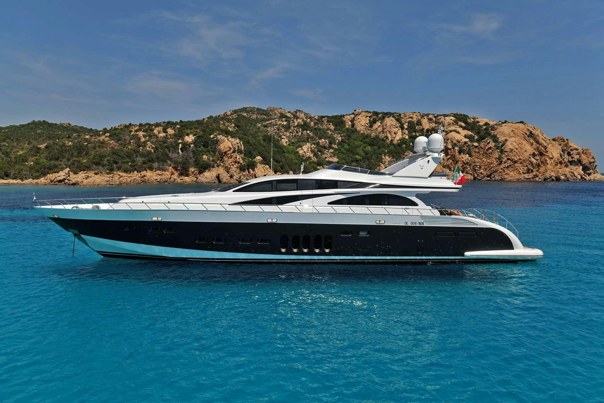 a boat in the water aboard ATHOS Yacht for Charter