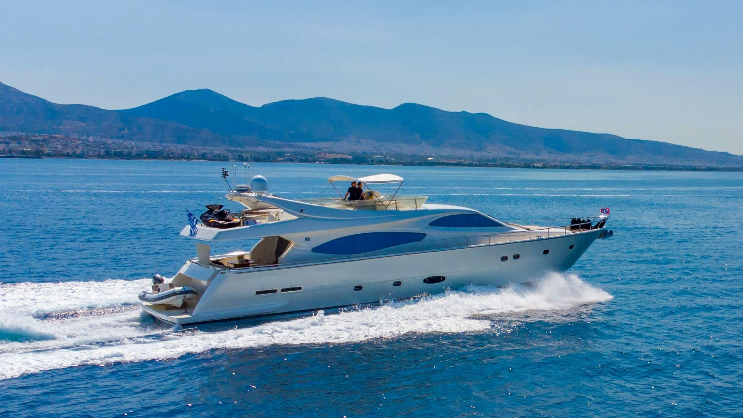 a boat on the water aboard SOFIA D Yacht for Charter