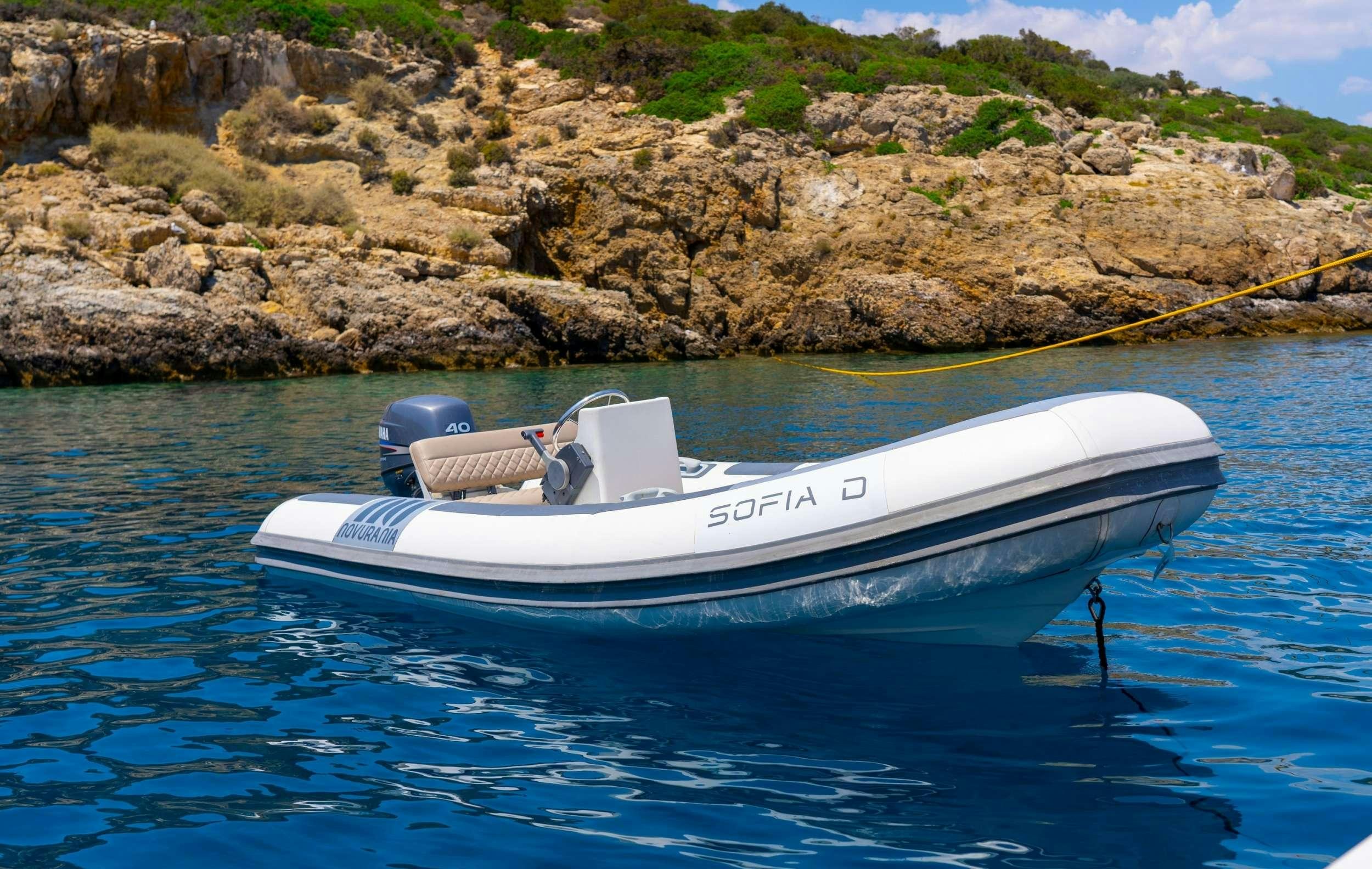 a boat in the water aboard SOFIA D Yacht for Charter