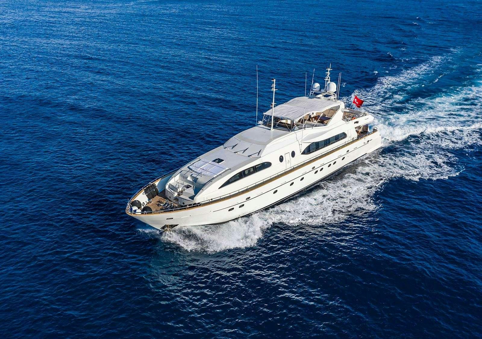 a ship in the water aboard SANREF Yacht for Charter