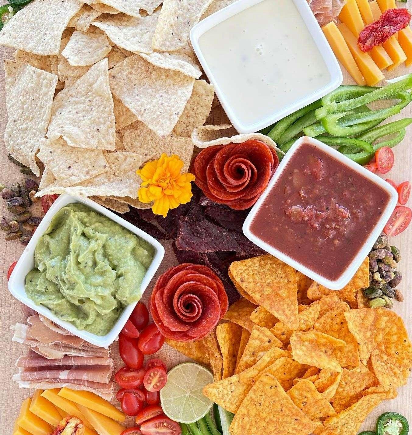 a table with food on it aboard GO TEAM Yacht for Charter