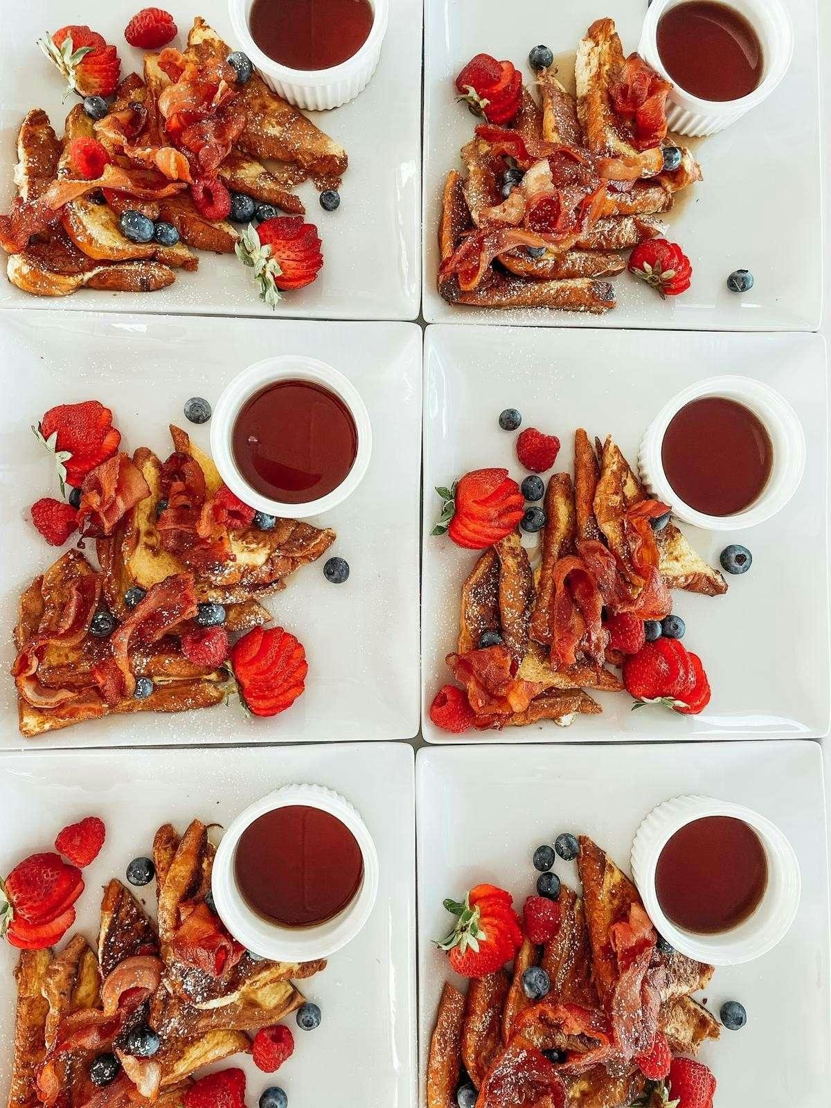 a collage of food aboard GO TEAM Yacht for Charter