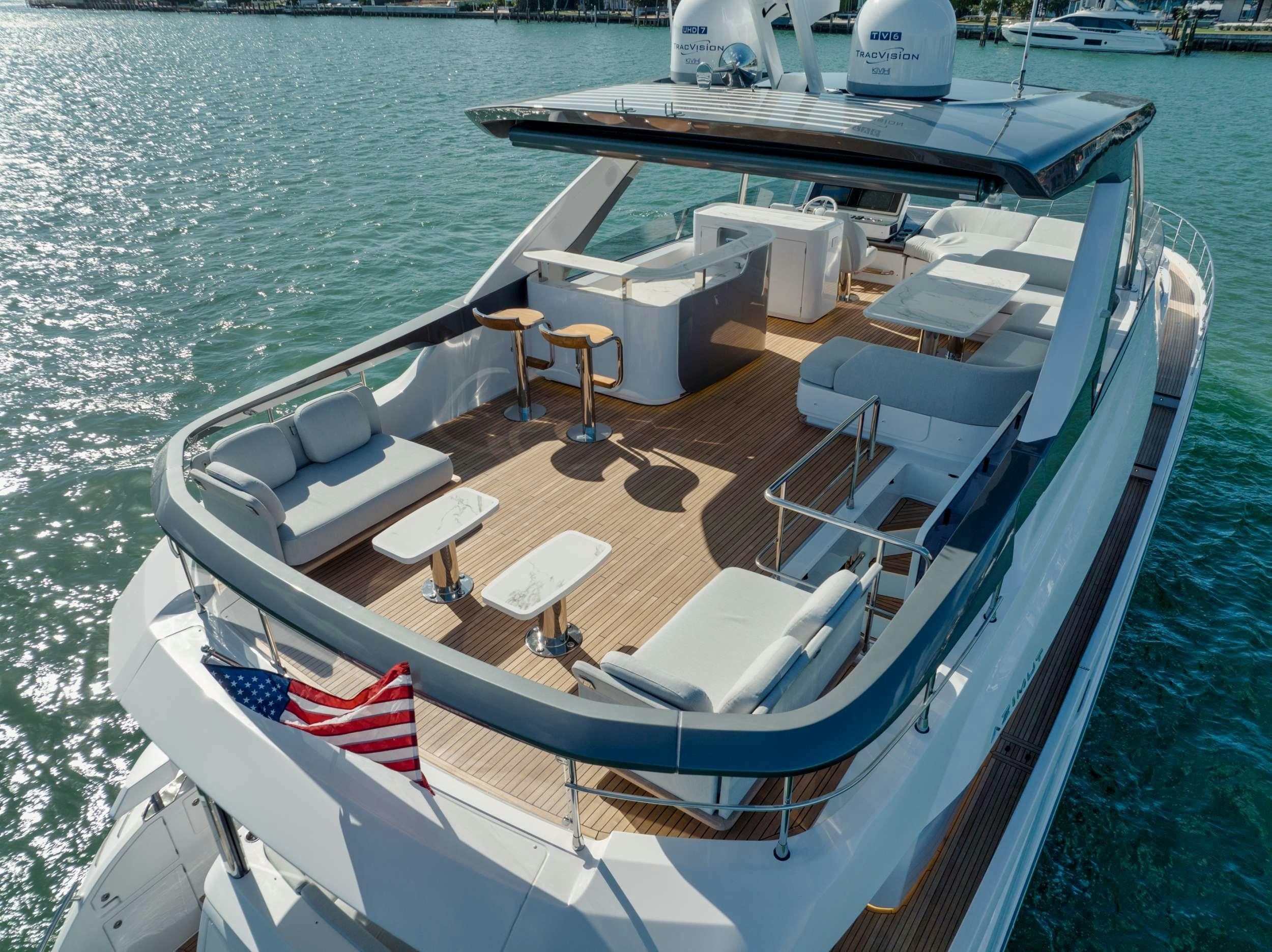 a boat on the water aboard NENA Yacht for Charter
