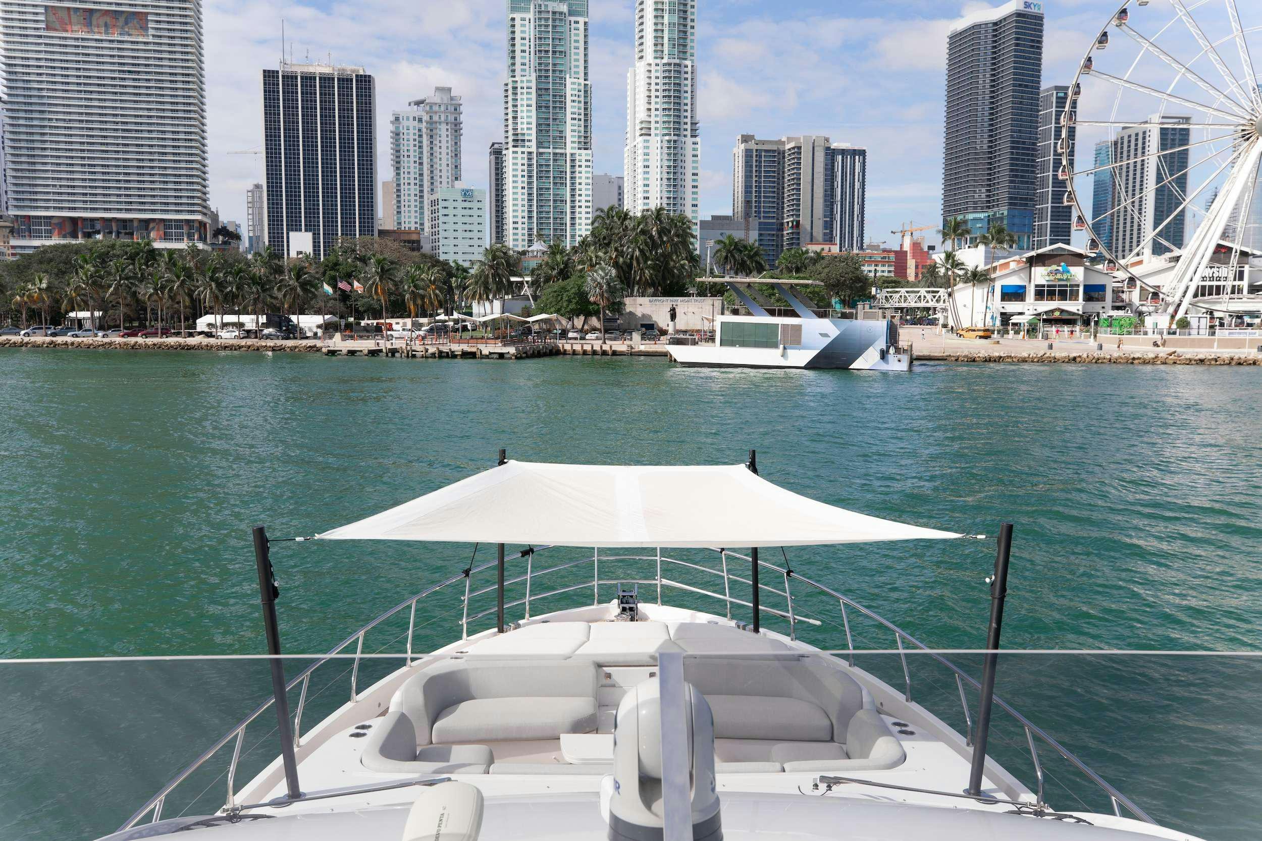 a boat on the water aboard NENA Yacht for Charter