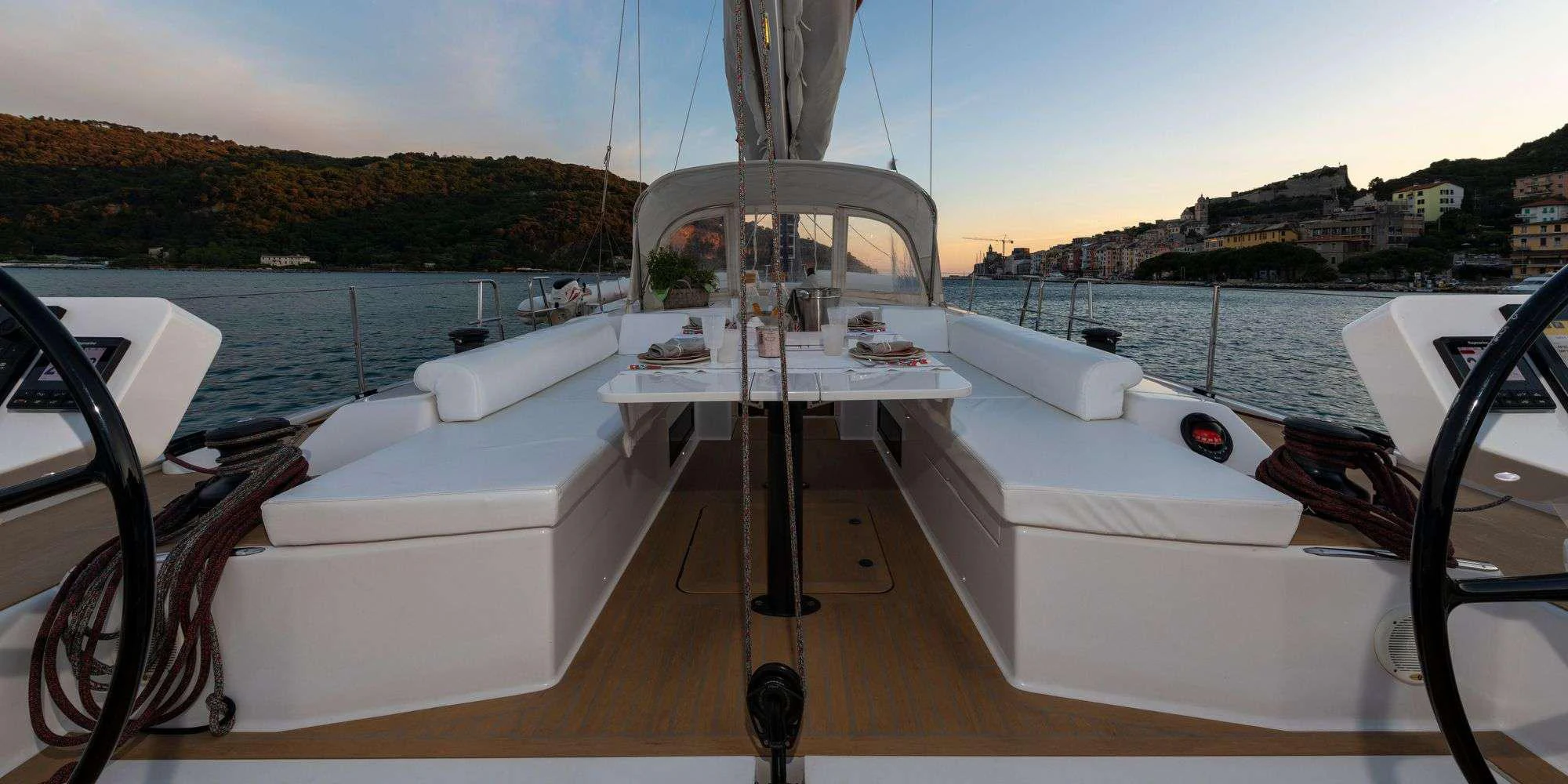 a boat on the water aboard PURA FOLLIA Yacht for Charter
