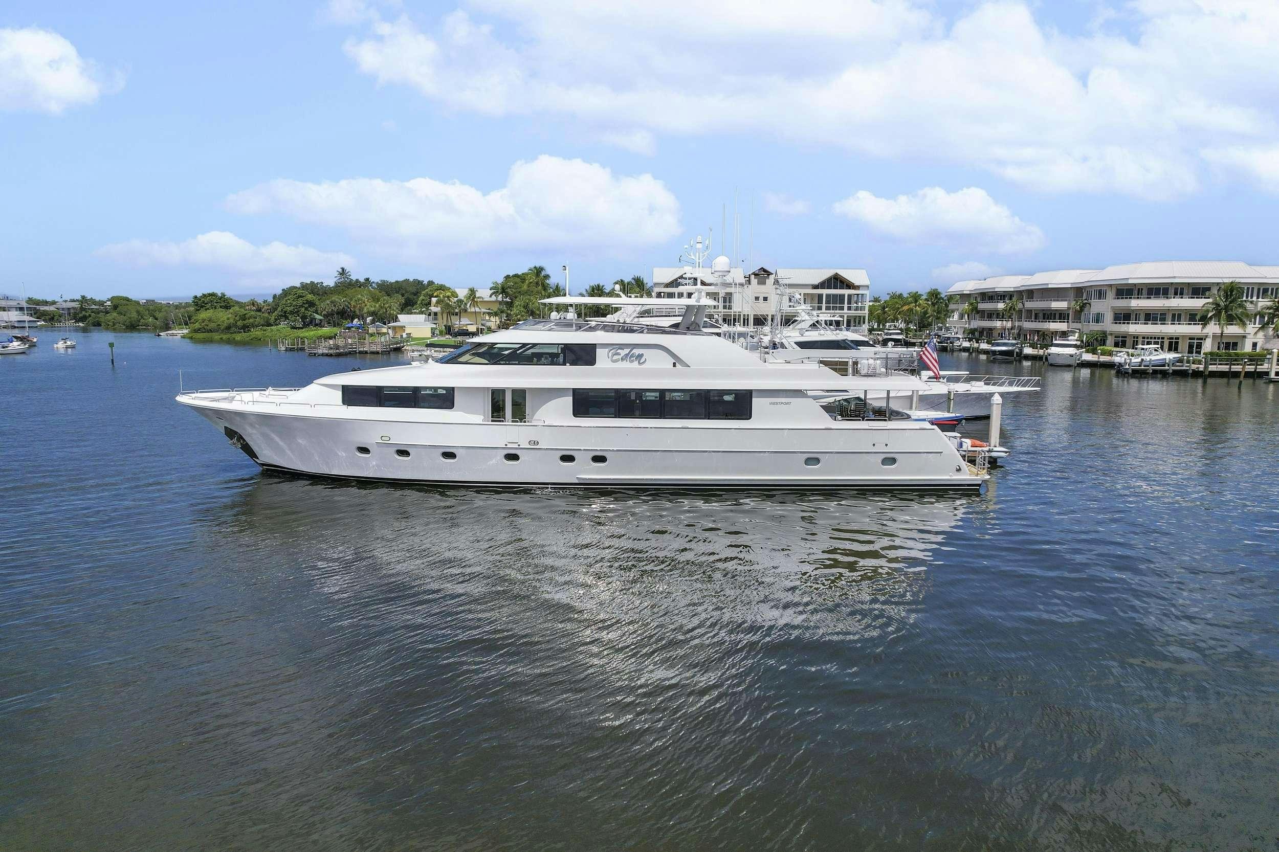 a boat in the water aboard EDEN Yacht for Charter