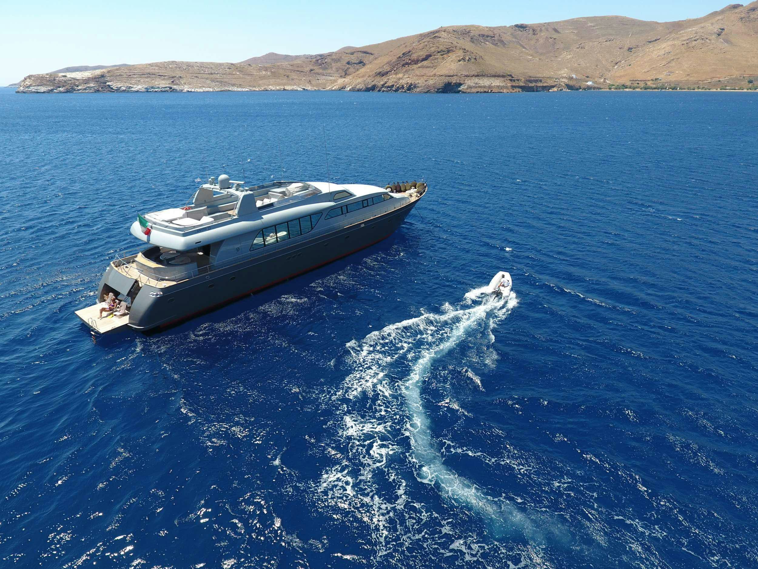 a boat on the water aboard SATORI Yacht for Charter