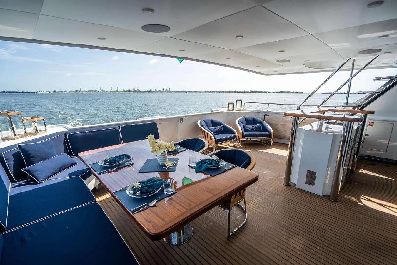 a boat on the water aboard QUANTUM Yacht for Charter