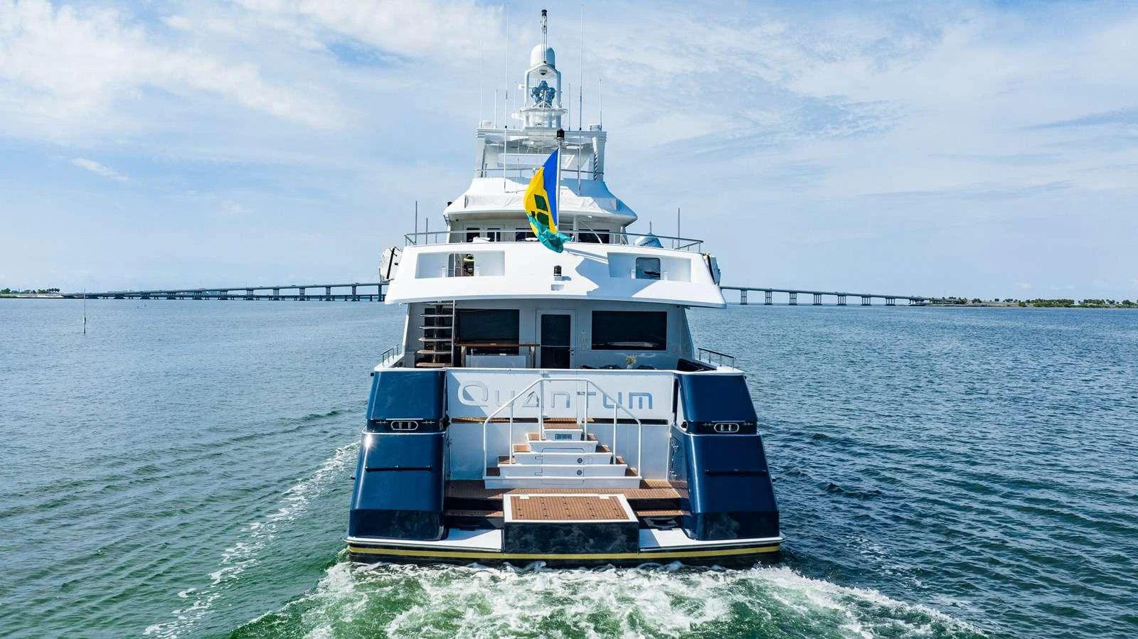 a boat in the water aboard QUANTUM Yacht for Charter