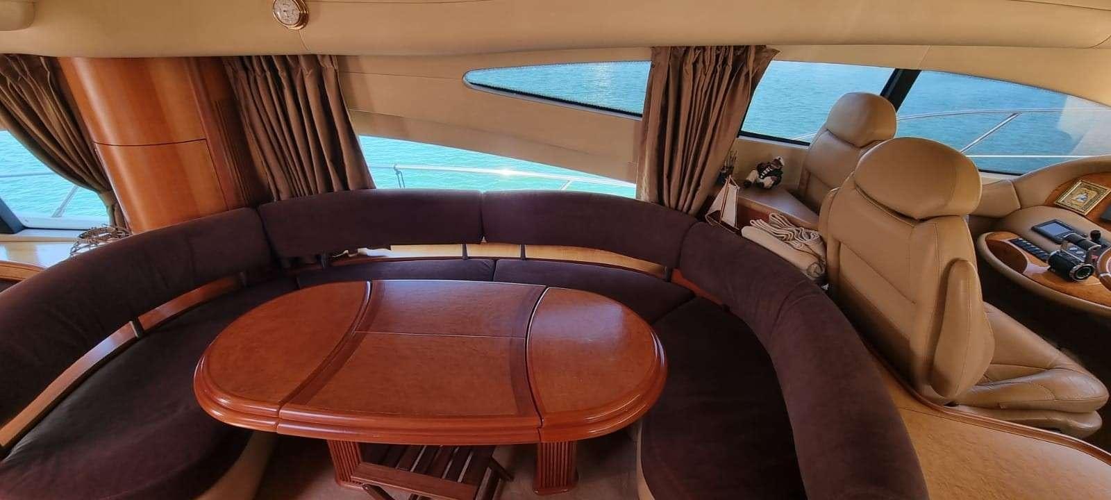 a person sitting in a car aboard SEA LA VIE Yacht for Charter