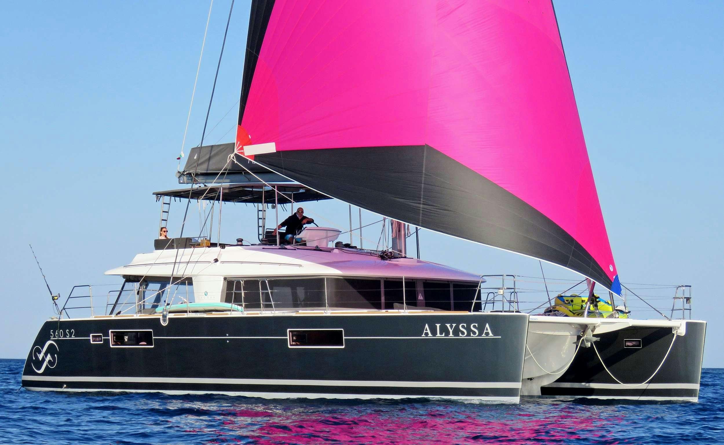 a boat on the water aboard Alyssa Yacht for Charter