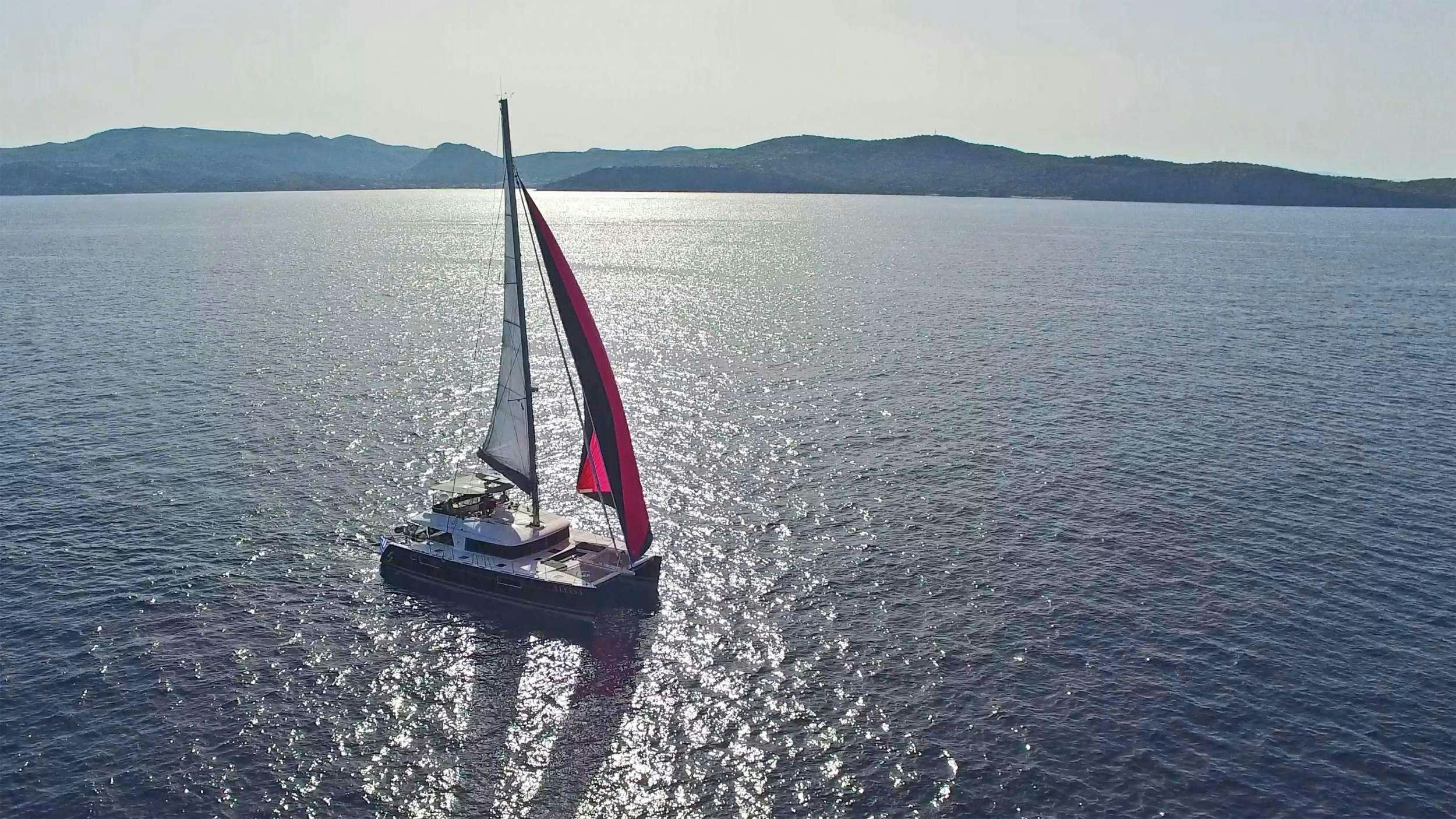 a sailboat on the water aboard Alyssa Yacht for Charter