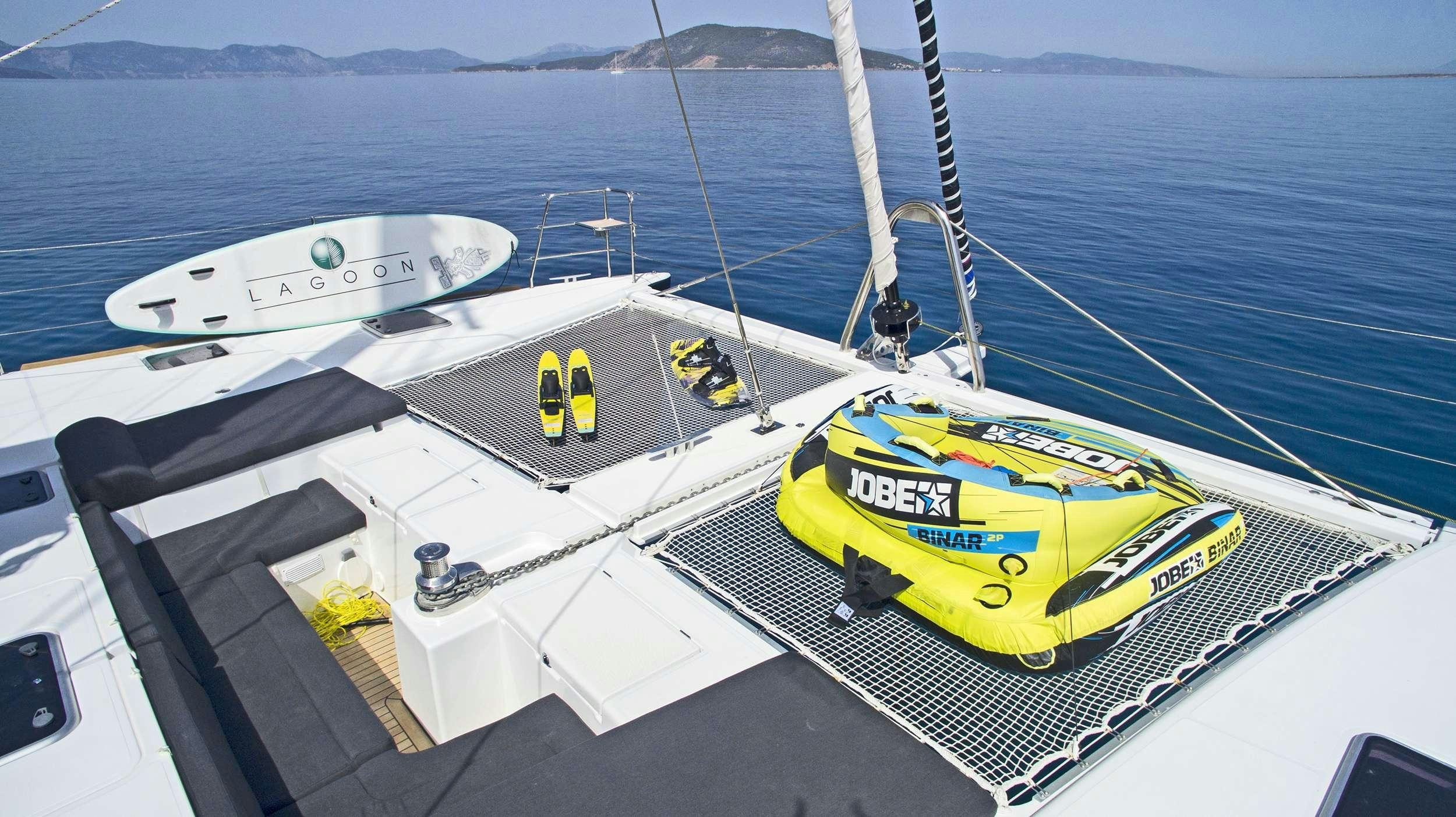 a boat on the water aboard Alyssa Yacht for Charter