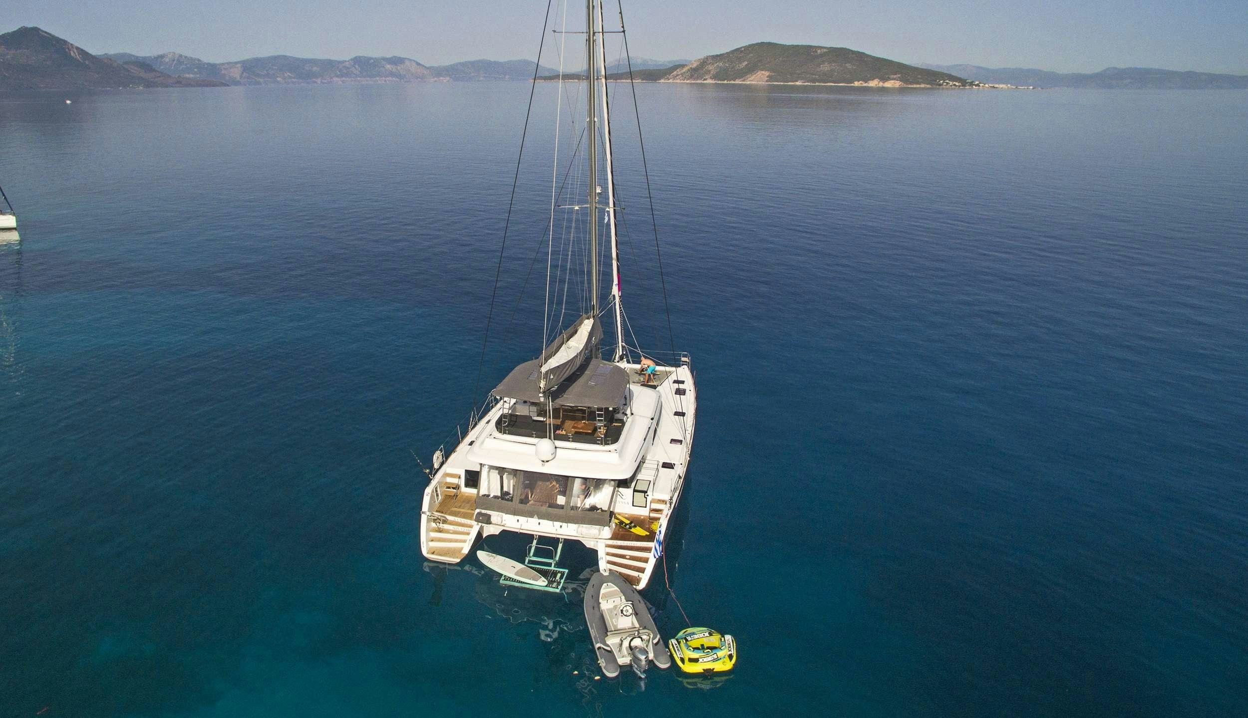 a boat in the water aboard Alyssa Yacht for Charter